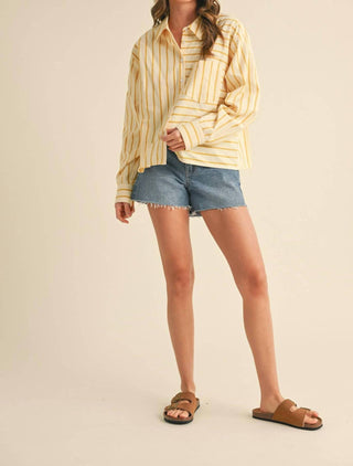 &amp;Merci - Blusa listrada de narciso