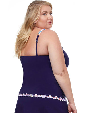 Perfil da Gottex - Top tankini franzido com aro plus size