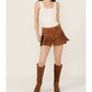 Rock & Roll Cowgirl - Suede Fringe Shorts
