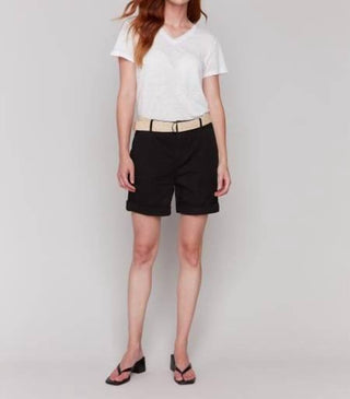 Charlie B - Shorts com punho e cinto