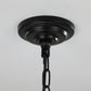 18' Modern 8-Light Black & Chrome Geometric Pendant Chandelier