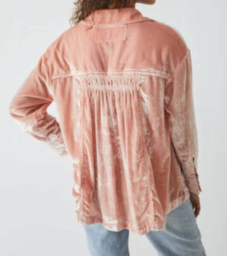 Free People - Camisa de manga comprida de veludo Marianne
