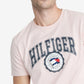 Camiseta Tommy Hilfiger Elevated Logo Masculina Rosa Tamanho Médio