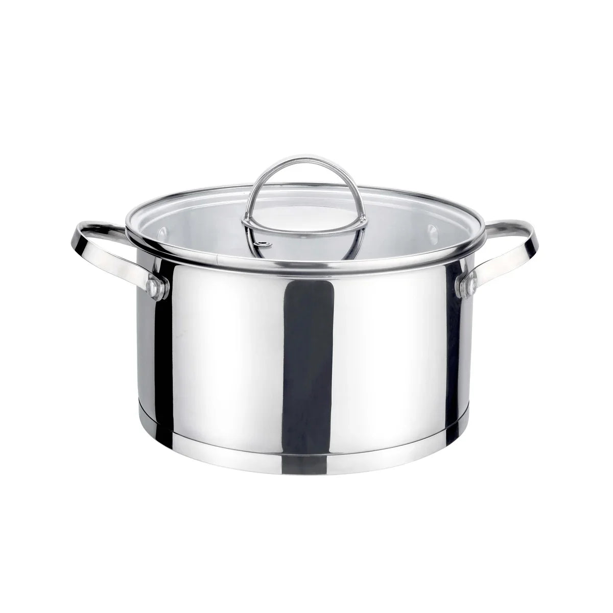 Conjunto de panelas de aço inoxidável polido com 6 peças e tampas de 1,9 QT, 2,7 QT e 3,6 QT