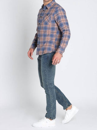 Jachs New York - Camisa de trabalho de flanela elástica de peso médio