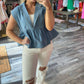 &Merci - Denim Babydoll Top