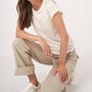 Repeat Cashmere - Lyocell-cotton Blend Cap Sleeve Tee
