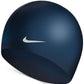 Touca de natação Nike feminina de silicone sólido, tamanho regular, azul