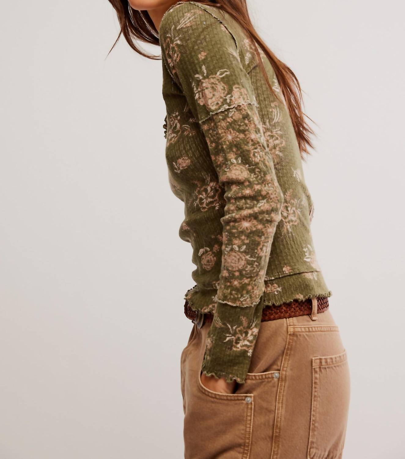 Free People - CLOVER PRINTED THERMAL TOP