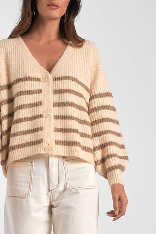 Elan - CARDIGAN COM DECOTE EM V PROFUNDO