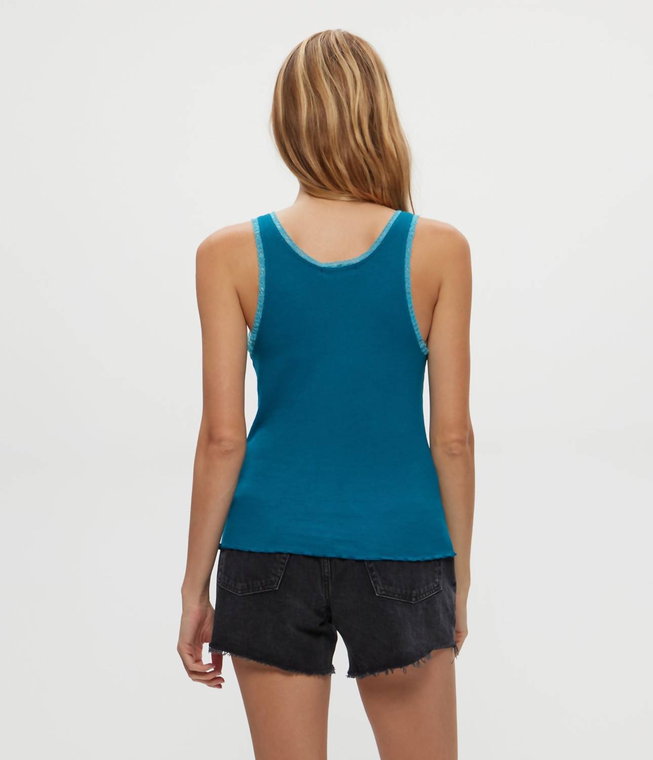 Michael Stars - Miley Supima Rib Lace Tank Top