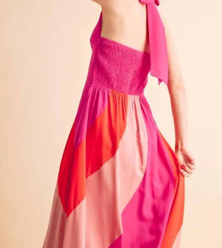 Trendsi - Vestido longo sem mangas Aemi+Co Color Block