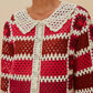 Farm Rio - Crochet Tiles Long Sleeve Cardigan