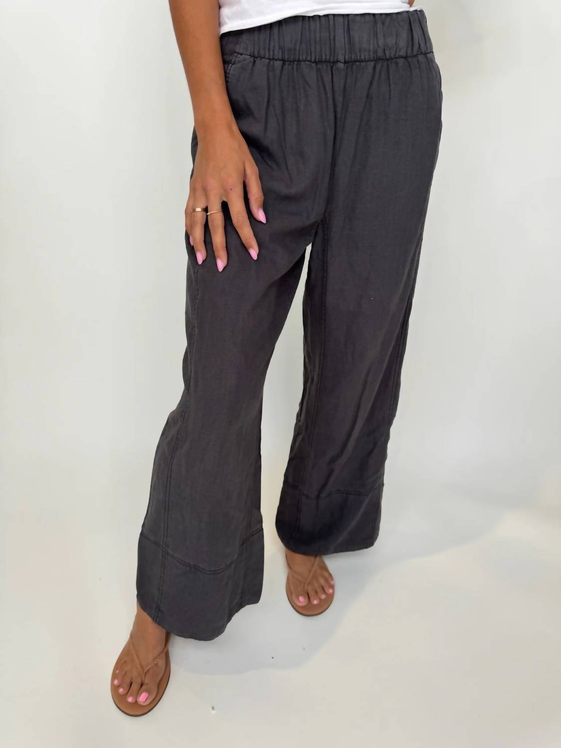 Free People - Day's End Linen Pull-on Pants