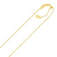 14k Yellow Gold Adjustable Box Chain 0.7mm