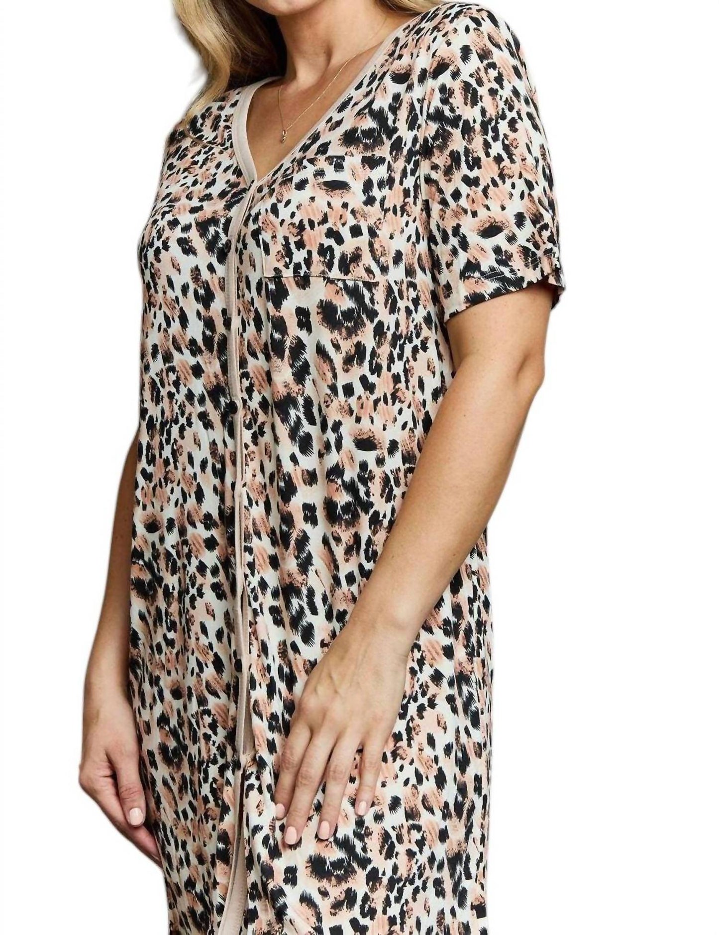 Ninexis - Dreamy Quilted Button-Up Nightgown
