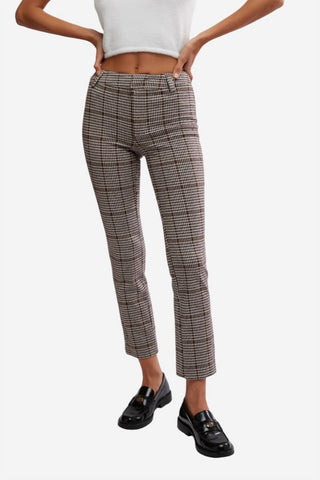 Free People - Calça Molly Plaid Slim