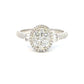Aamiaa - 1.33 Carat Natural Diamond Oval Cluster Halo Engagement Ring