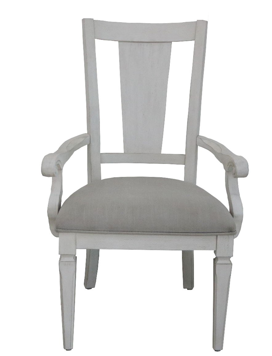 Katia Arm Chair (Set of 2) - Light Gray / White