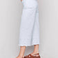 Charlie B - Wide-leg Cropped Jeans With Scallop Embroidered Hem