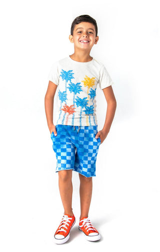 Appaman - Boys' Neon Palm Heathered Graphic Tee