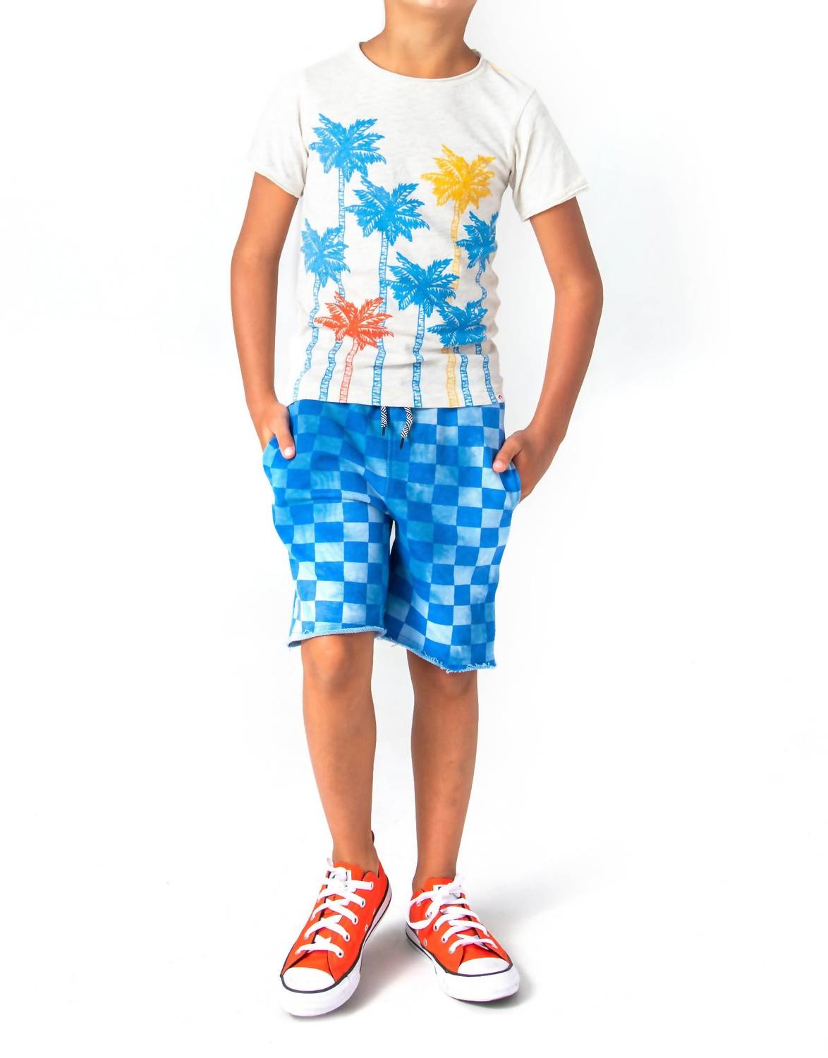 Appaman - Boys' Neon Palm Heathered Graphic Tee