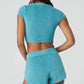 Alo Yoga - Terry Beachside Short Sleeve Top