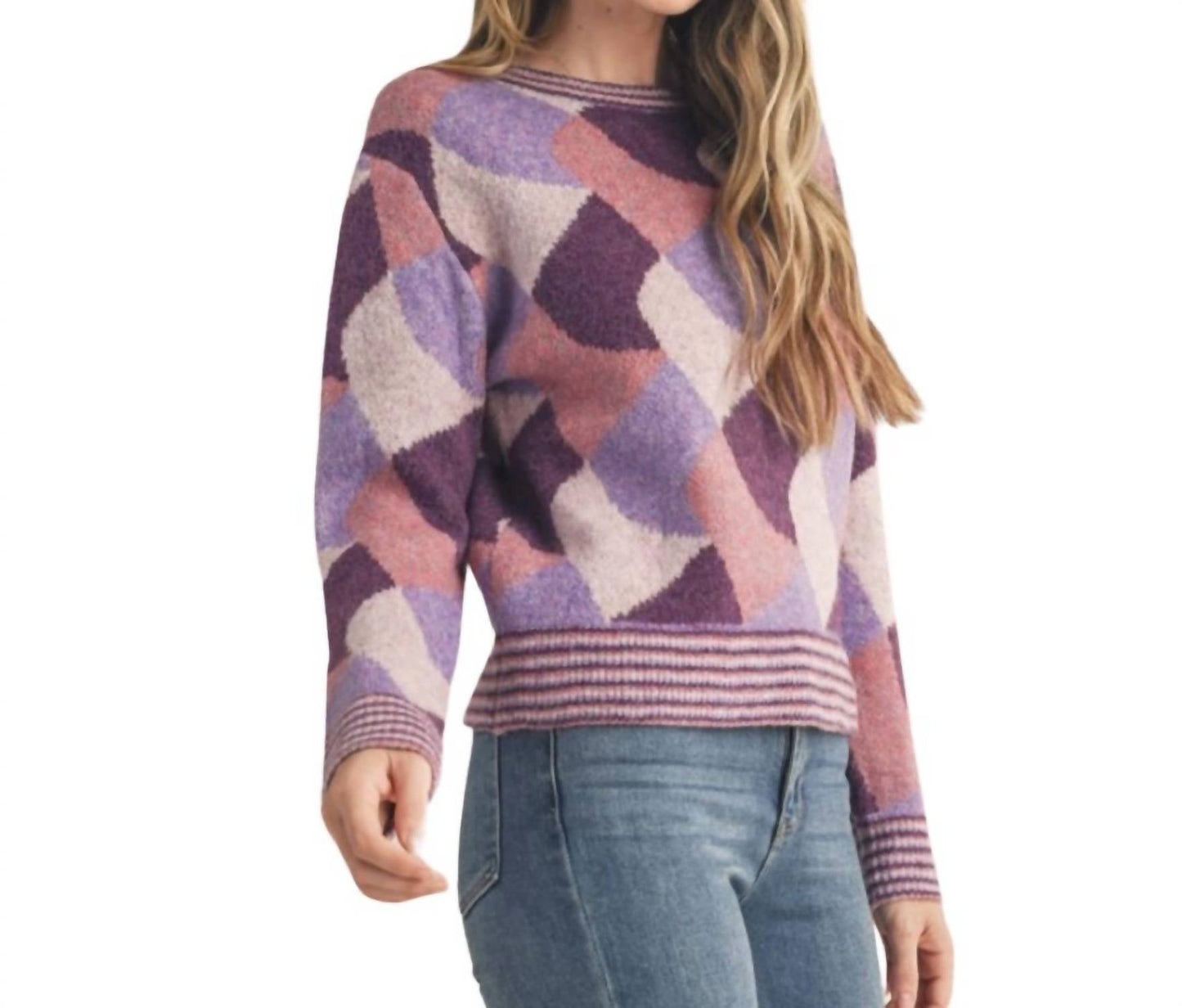 &Merci - Colorful Abstract Knit Sweater