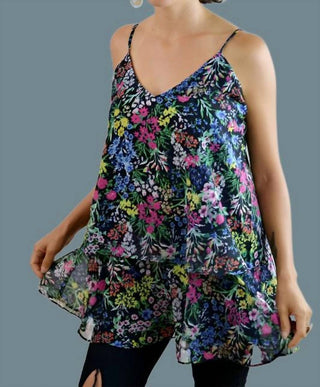 Llove - Floral Babydoll Tank Top