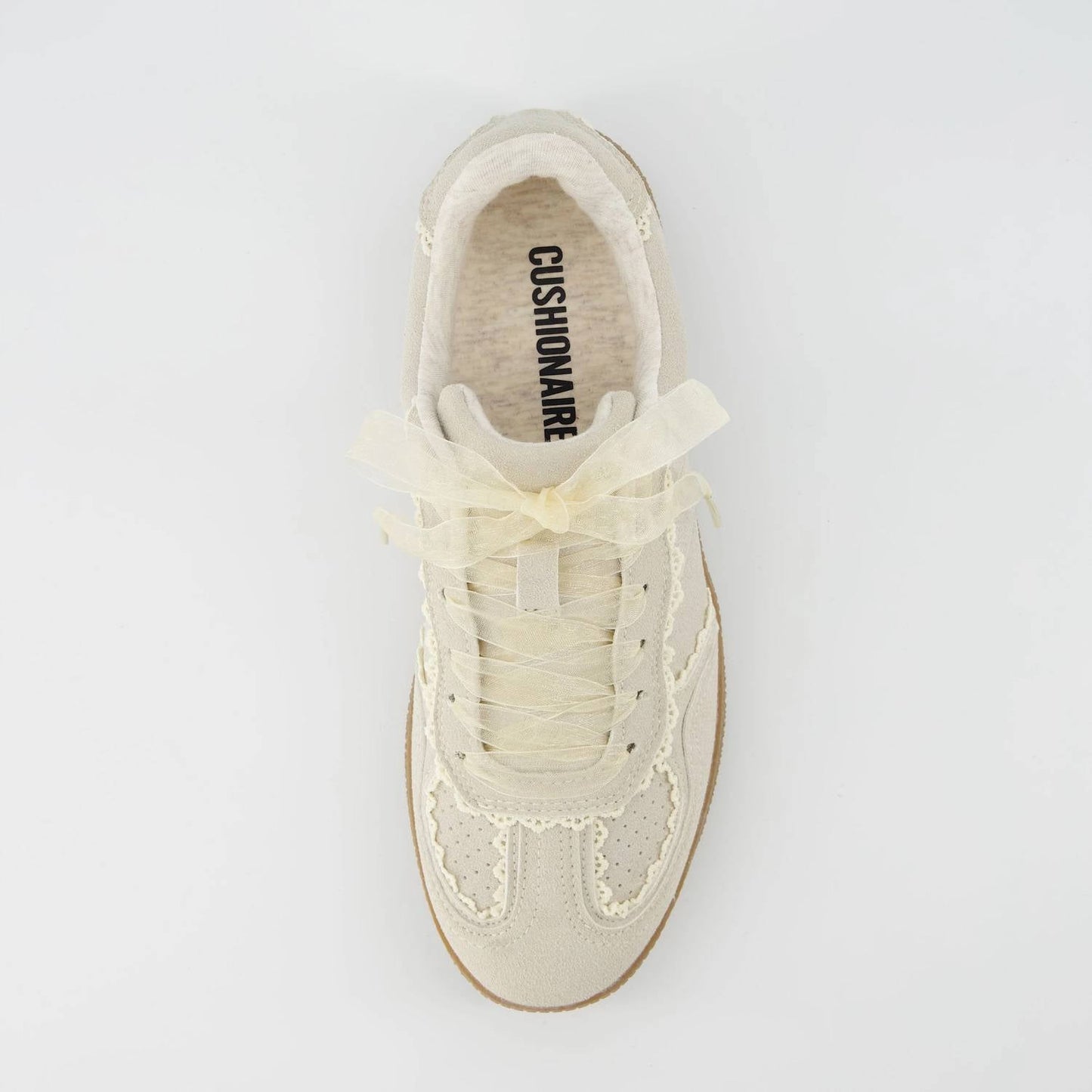 Cushionaire - Women’s Belinda Lace Detail Casual Sneakers