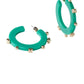Smith & Co - Women's Solid Jewel Hoop Earrings
