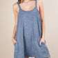 Very J - Mineral Washed Knit Mini Dress with Shorts Inside