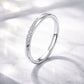 925 Sterling Silver Pavé Set CZ Platinum Plated Ring Size 6 for Women