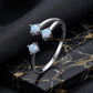 925 Sterling Silver Translucent Opal Ring for Women