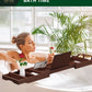 Foldable Bathtub Caddy Tray, Brown