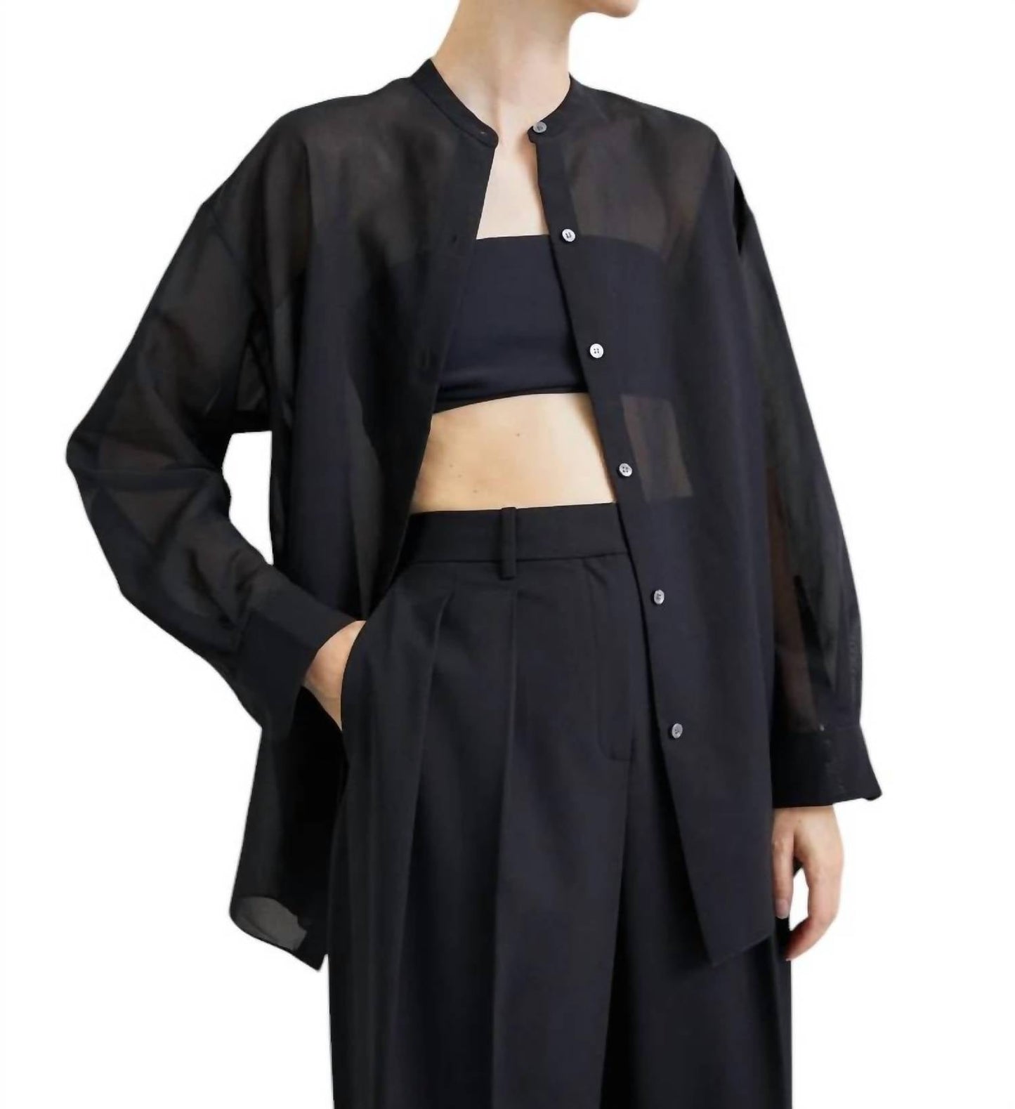 Theory - Bustier Button Down Blouse