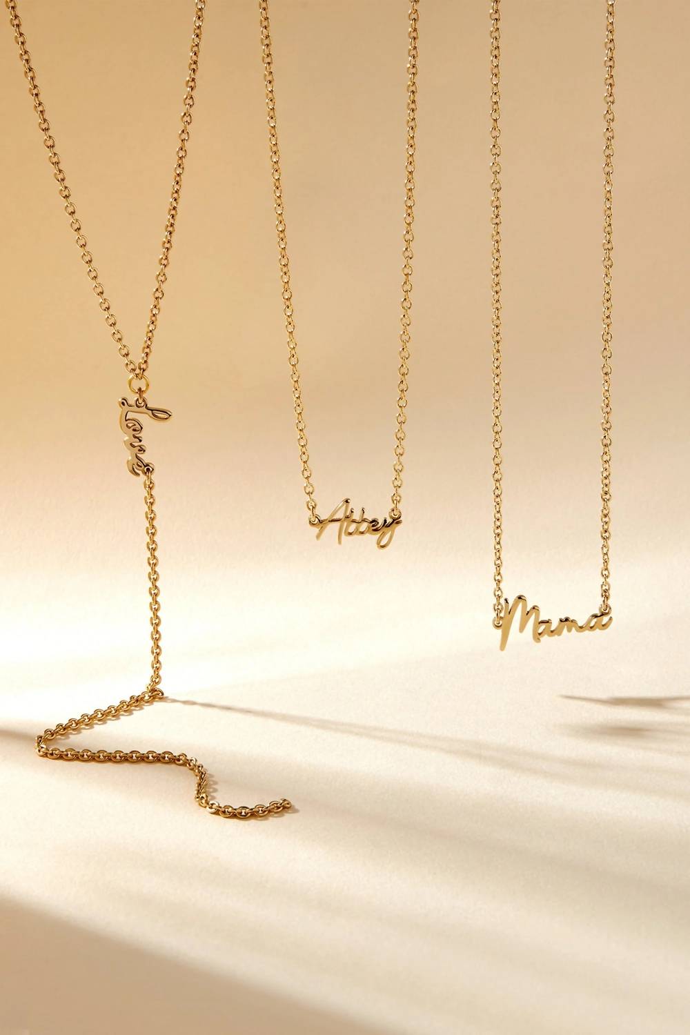 Eklexic - Women's Dainty Script Love Lariat Necklace