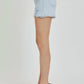 Risen - High Waist Distressed Light Denim Shorts