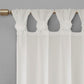 Floral Embellished Tab Top Solid Curtain Panel
