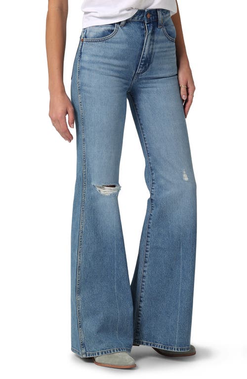 Wrangler Wanderer 622 Ripped High Waist Flare Jeans in Ariel, Size 33