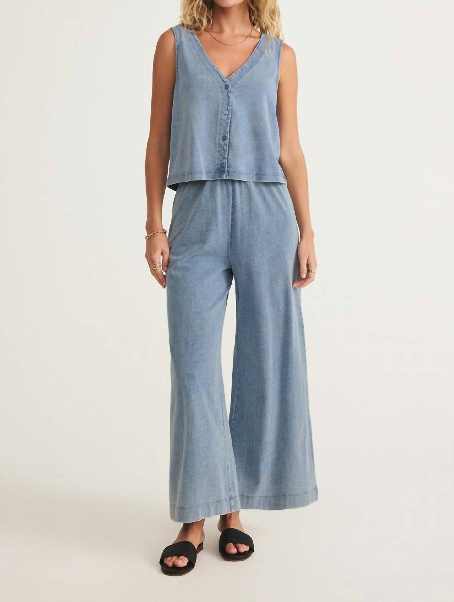 Z Supply - Solace V-neck Jersey Denim Tank Top