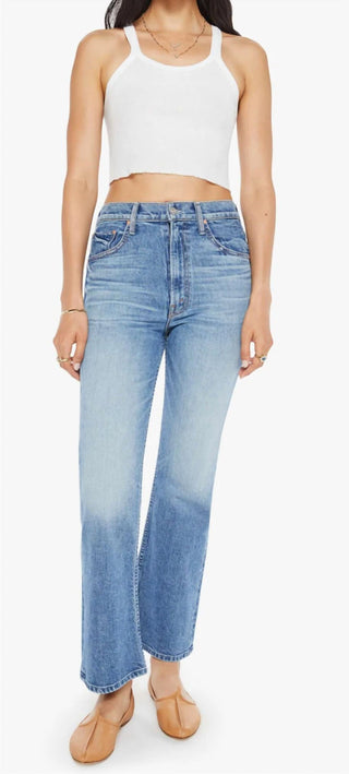 Mãe - Calça Jeans Scooter com Cano Alto e Perna Larga