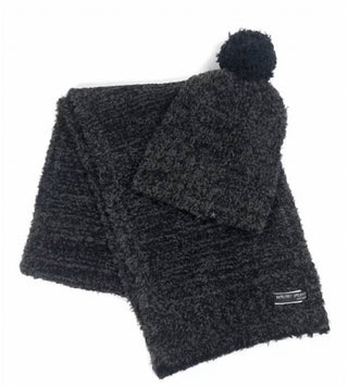 Barefoot Dreams - Conjunto de gorro e cachecol pompom chique e aconchegante