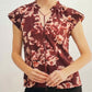 Fun 2 Fun - Maroon Floral Blouse