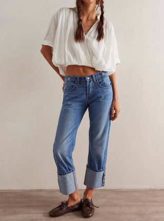 Free People - Calça Jeans Slade Slim Selvedge
