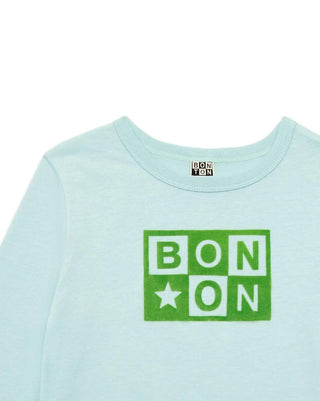 Bonton - Camiseta infantil de algodão orgânico de manga comprida