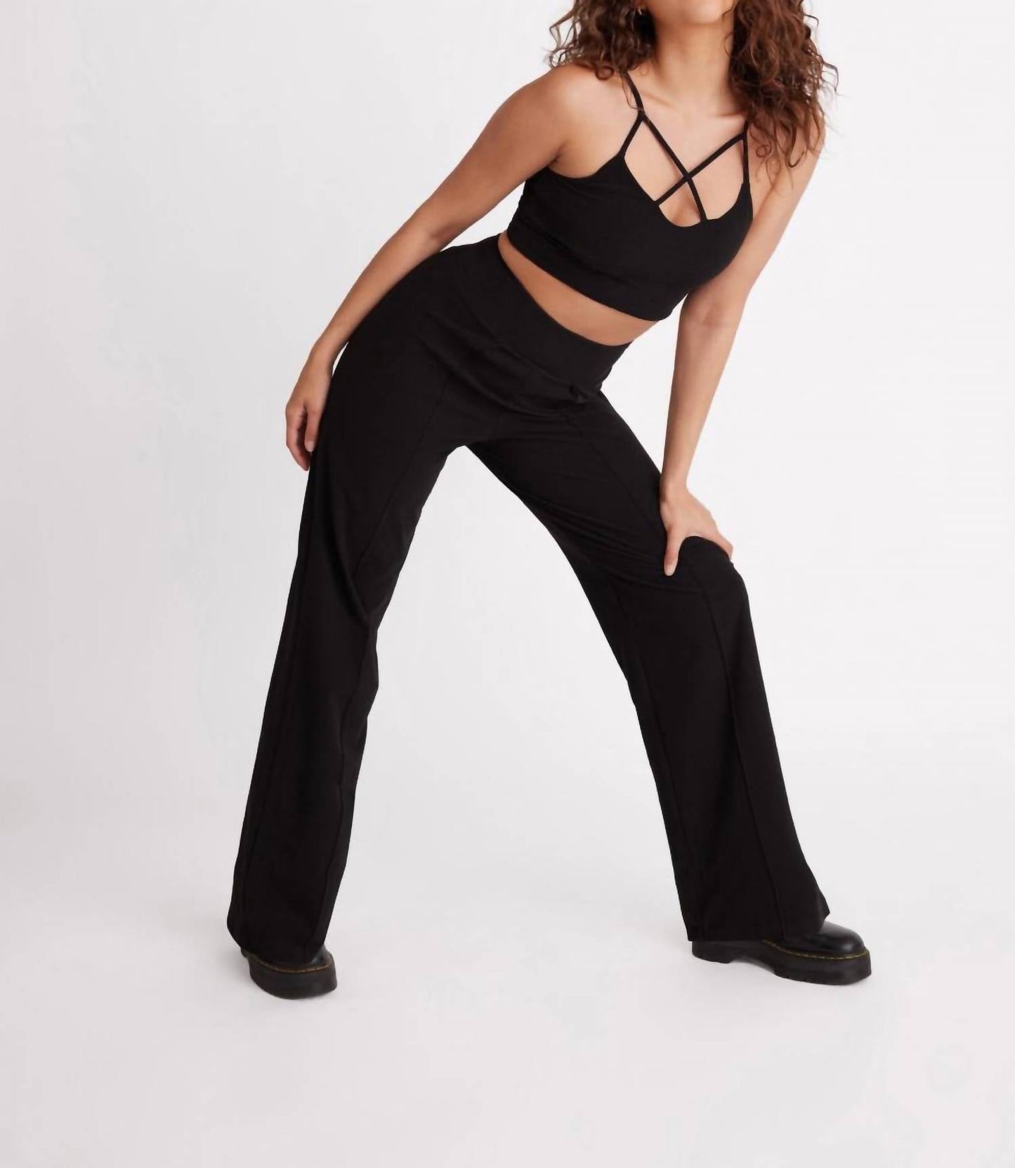 Wolven - High-waisted Wide Leg Pant