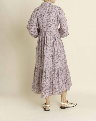 Aureum - Vestido midi com estampa Presley Pintuck