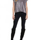 She + Sky - Metallic Ribbed Sweater Tank Top