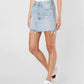 Levi'S - Denim Distressed Raw Hem Cotton Mini Skirt